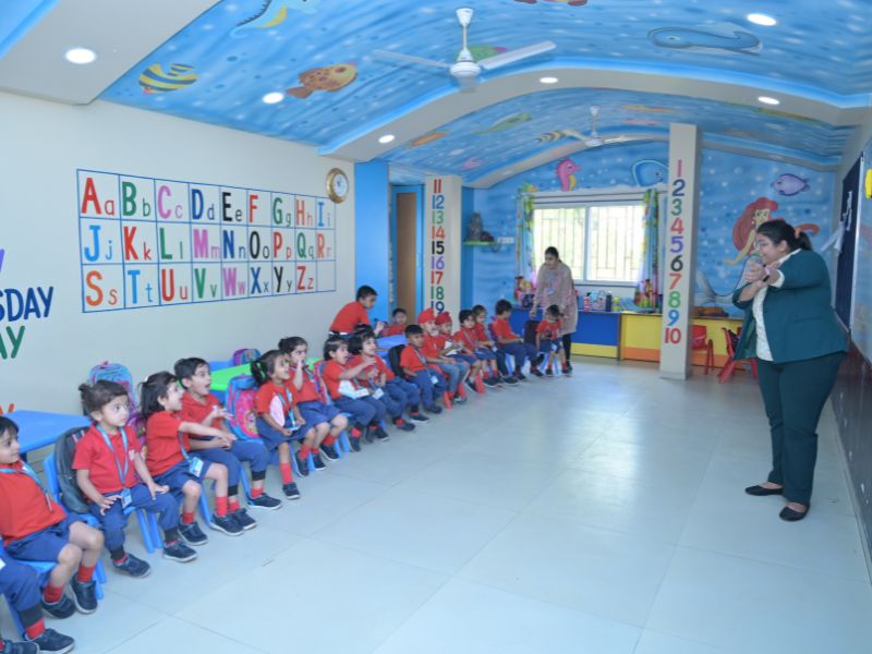 Children learning with joy